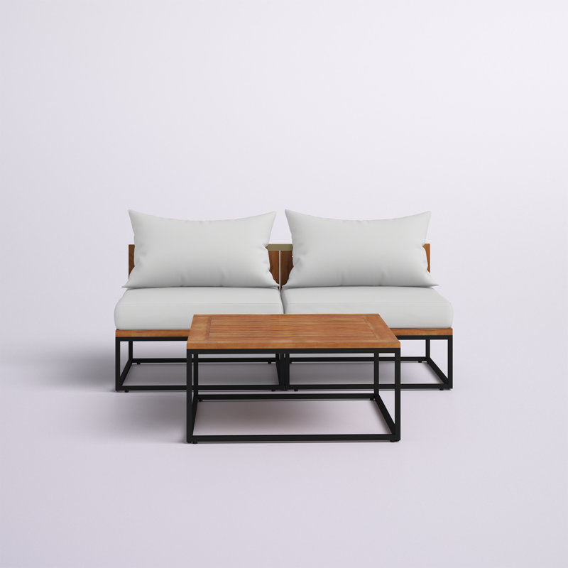 Ensemble de conversation pour patio 2 personnes avec coussins Horsforth