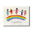 Rainbow Kids Together - impression sur toile tendue-1866499194