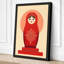 Russian Nesting Doll Retro 1 Piece Wrapped Canvas Wall Art-178493025-178493026