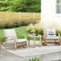 Spy 3 Piece Aluminum Conversation Set With Cushions