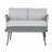Steel Loveseat And Table-2083894307-2083894318