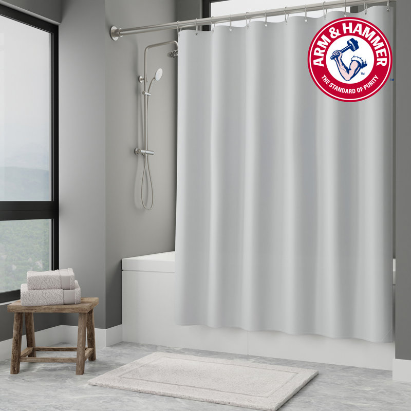 Arm & Hammer Waterproof Fabric Shower/Liner, 70x72, Gray