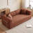 Corduroy Upholstered Sofa Convertible Sleeper Sofa Bed Queen Floor Couch With 2 Pillows And Fixed-Shape Frame - No Assembly Required-131477793