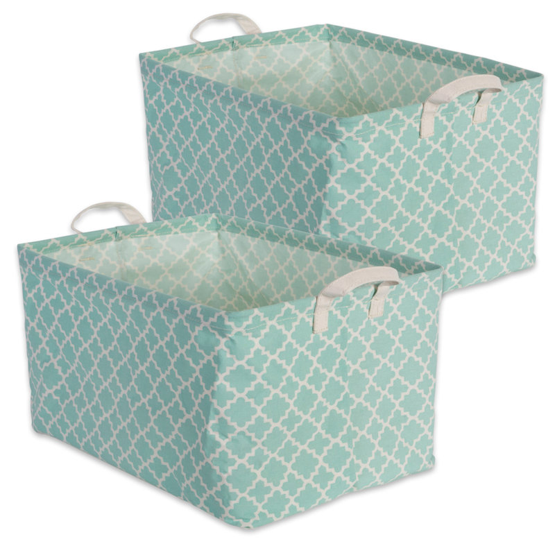 Sedgwick Fabric Laundry Hamper with Handles, Extra Large ( 10.5" H x 17.5" W x 12.5" D ), Blue