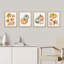 «Autumn Fall Thanksgiving Pumpkin Tree», reproduction de papier encadrée sur papier 4 pièces-97770536-97770539
