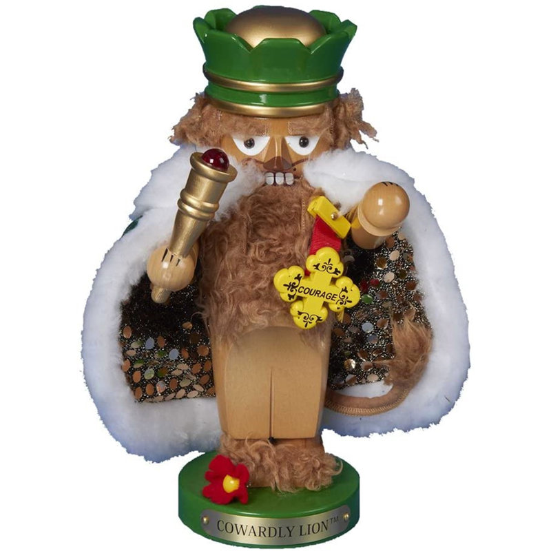 Chubby Wizard of Oz Cowardly Lion Nutcracker