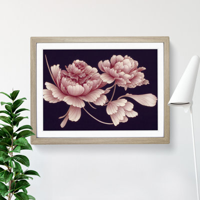 Blissful Peony Flowers - Framed Print