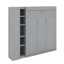 Lit escamotable double avec tablettes, garde-robe et DEL-1485247381-1485247380