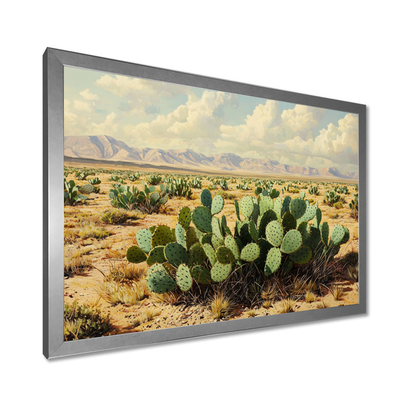 Koua - Floral Large Wall Art, Argent argent, H 30 po x l 40 po, Cadre simple
