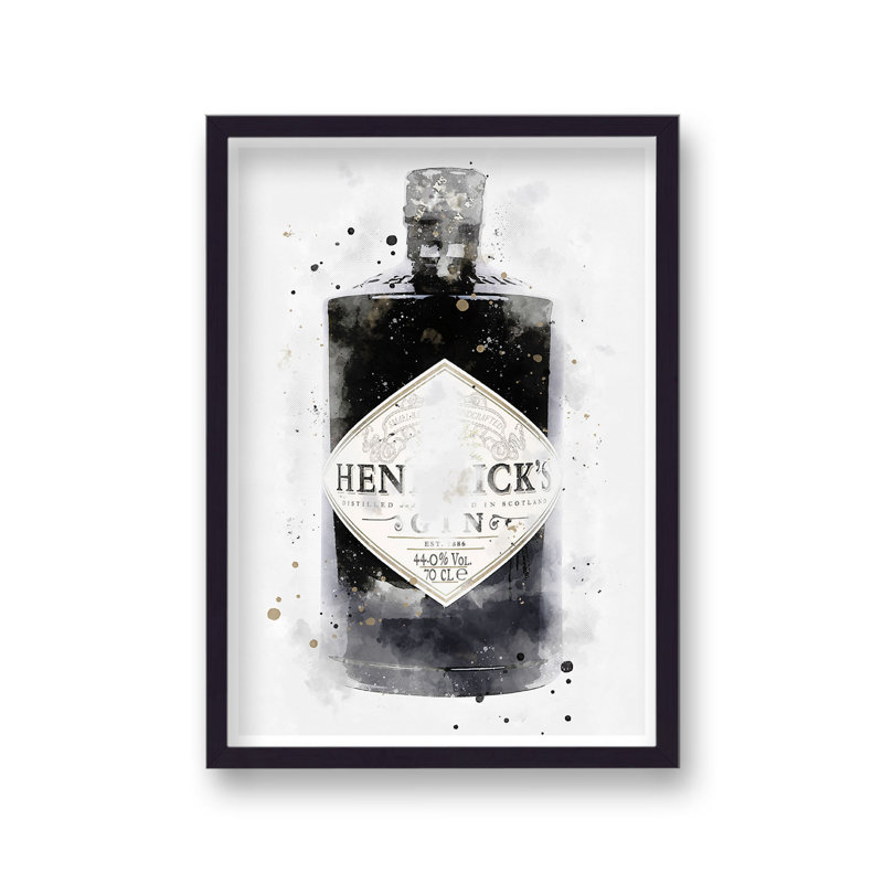 Gin Graphic Splash Hendricks Inspired by Vouvart - Single Picture Frame Print