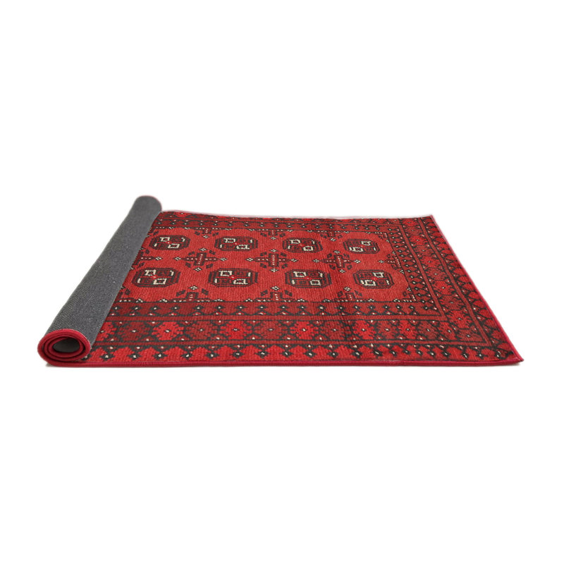 Tapis rouge à motif sud-ouest, Carré 6 pi