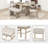 6-Piece Farmhouse Dining Table with Chair and Bench Set-1958500621