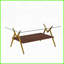 Table basse moderne en verre trempé pour le salon - Pieds en métal robustes, faciles à nettoyer et amp; Capacité de 220 lb-121049100-121049102