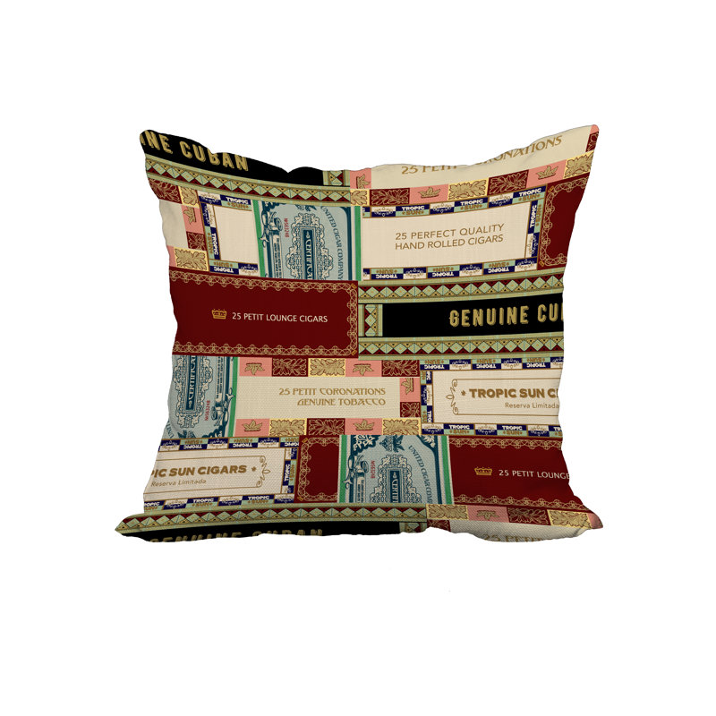 Housse et insert de coussin carré en coton, 18 po x 18 po, Vert