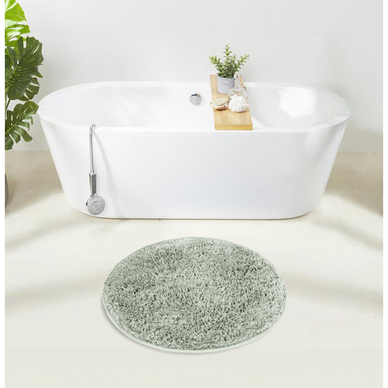Better Trends 100% Polyester Bath Rug TPR Backing Bathroom Rug Dark Sage, Dark Sage
