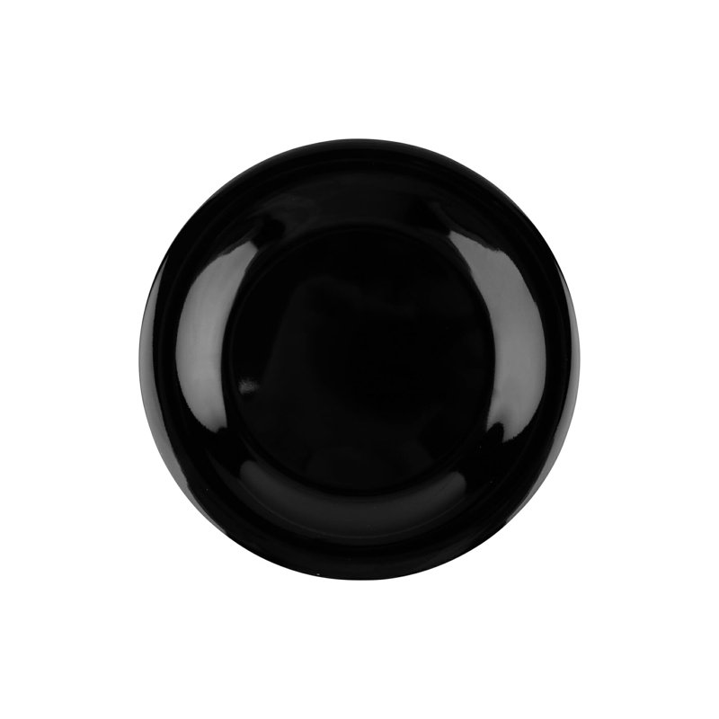Black 6.5" Melamine Chip-Resistant Appetizer Plate Set
