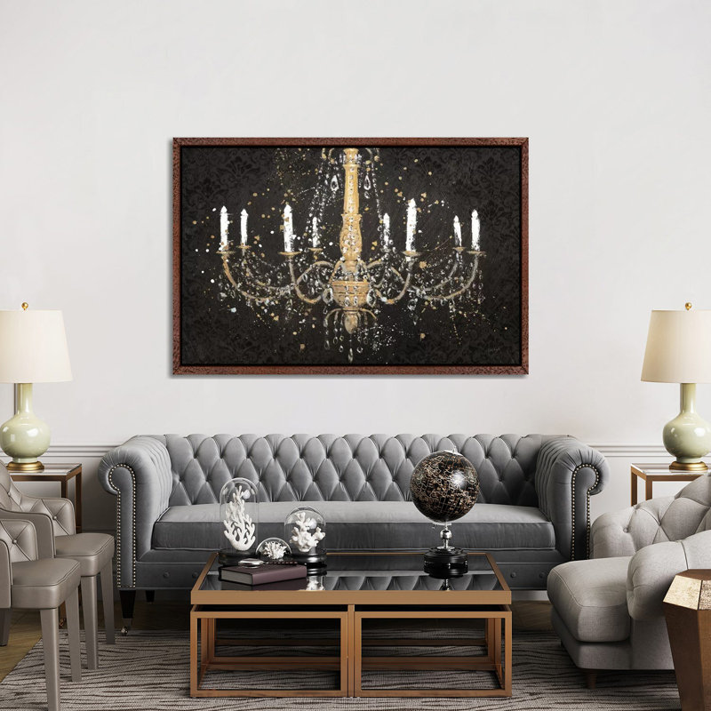 Grand Chandelier Black I by James Wiens - Gallery-Wrapped Canvas Giclée on Canvas, 152.5 cm H x 101.5 cm W