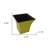 5" Yellow Recycled Plastic Indoor Outdoor Square Pot Planter
