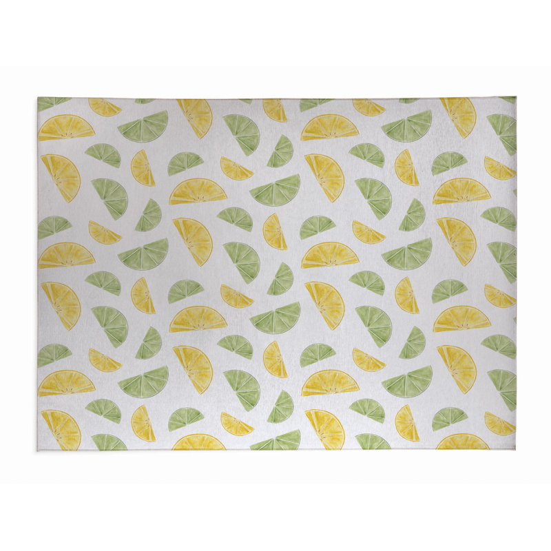 Tapis d'extérieur Summer Limes & Lemons, Rectangulaire 3 pi x 5 pi