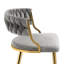 Ensemble de chaises de salle à manger en velours l 21,65 po Christal-88086810