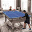 Plateau de table de tennis de table pliable et portatif de taille moyenne 8 pieds bleu pour jeux d'intérieur-120893804-120893802