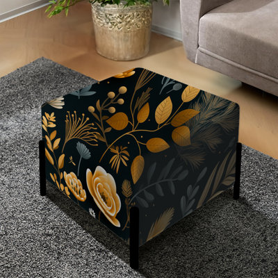 Rustic Woodland Whimsy Flowers - Repose-pieds carré botanique