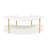 Sassani Cocktail Table - Pearl White/Gold