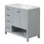 Meuble-lavabo de 91 cm (36 po) avec lavabo, 2 portes et 2 tiroirs, gris-765299248-765299261