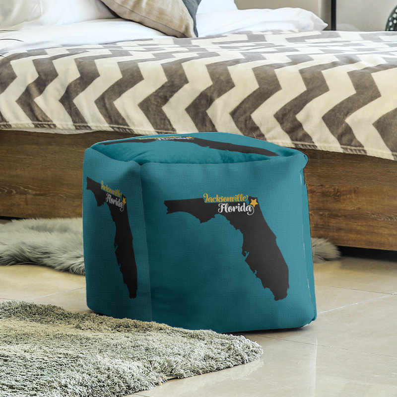 Repose-pieds cubes de sports floride, Rouge / Jaune