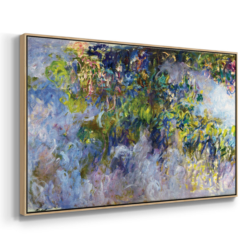 «Wisteria [1]», reproduction encadrée sur toile par Claude Monet, Blanc, H 17 po x l 25 po x P 2 po