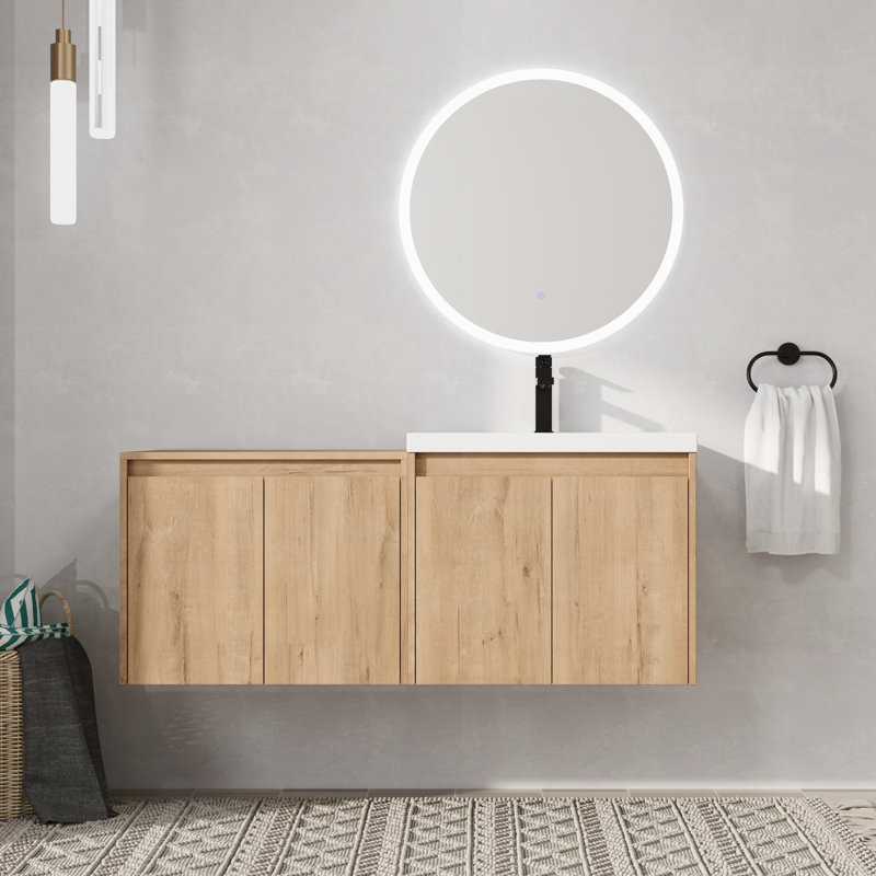 Ensemble de meuble-lavabo simple 48 po avec plateau en résine Bellmead
