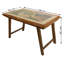 Hille Walnut Solid Wood Base Dining Table-1394416074