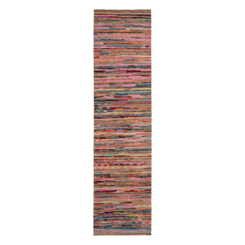 Moroccan Hand Knotted Silk Area Rug, Runner 3' x 10'