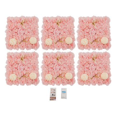 Panneaux floraux artificiels, panneaux muraux à fleurs pour paties d'anniversaire de mariage