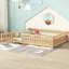 Lit au sol avec garde-corps et porte pour enfants-114246900-114246903