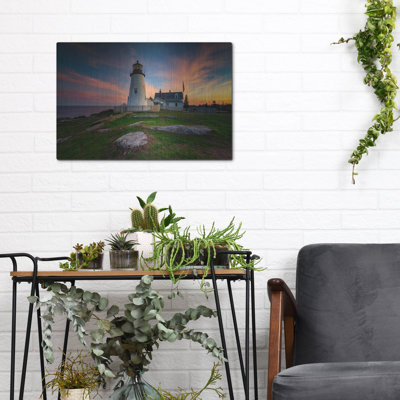 'May Evening At Pemaquid Point Lighthouse' by Rick Berk Metal Wall