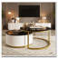 Round Nesting Coffee Table Fluted with Drawer-804511286