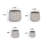 4 Pieces Ceramic Flowerpot, Modern Planter for Patio, Garden or Windowsills - American White Oak-230986143