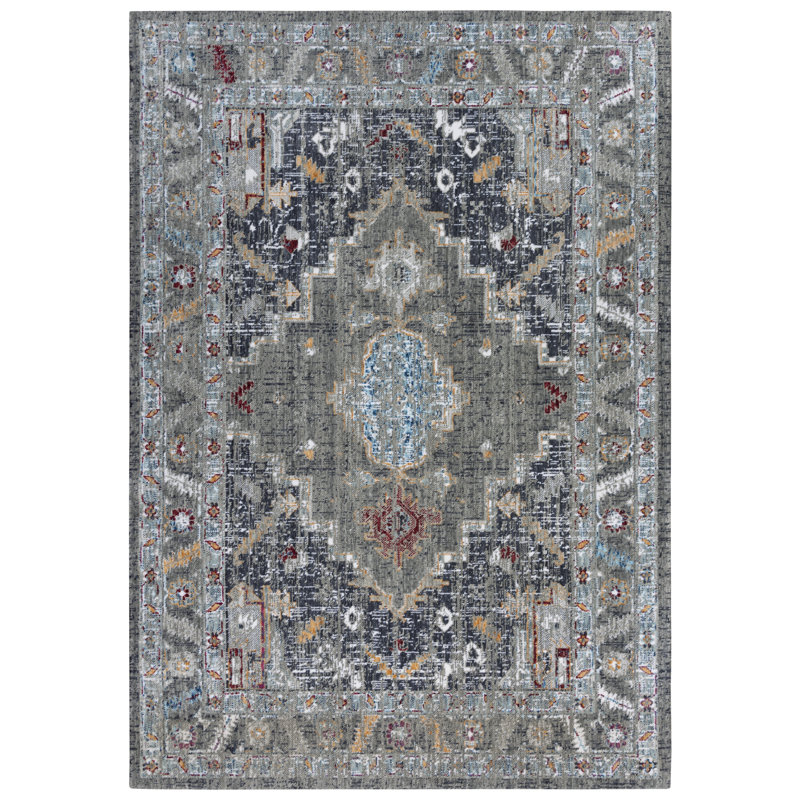 Tapis oriental gris, Rectangle 5 pi 2 po x 7 pi 9 po