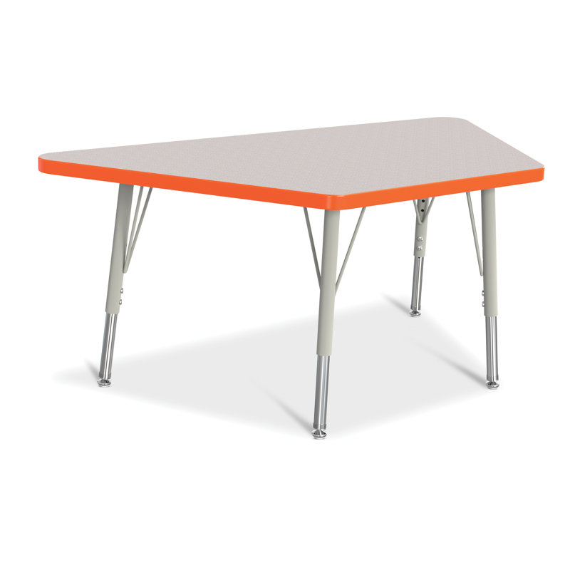 Tables d'activité Berles®, Gris / Orange, l 28 po x P 48 po (taille élémentaire : H 15 po