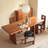 Brown Rectangular Solid Wood Dining Table-59704199