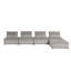 Canapé modulaire en velours noir 5 pièces Anna-134492469-134492470