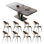 Modern simple rectangular dining table set