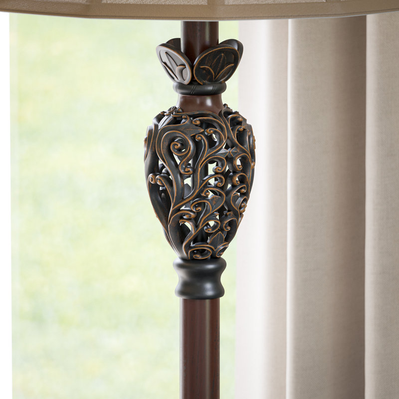 Iron Lace Table Lamp - Golden Ruby