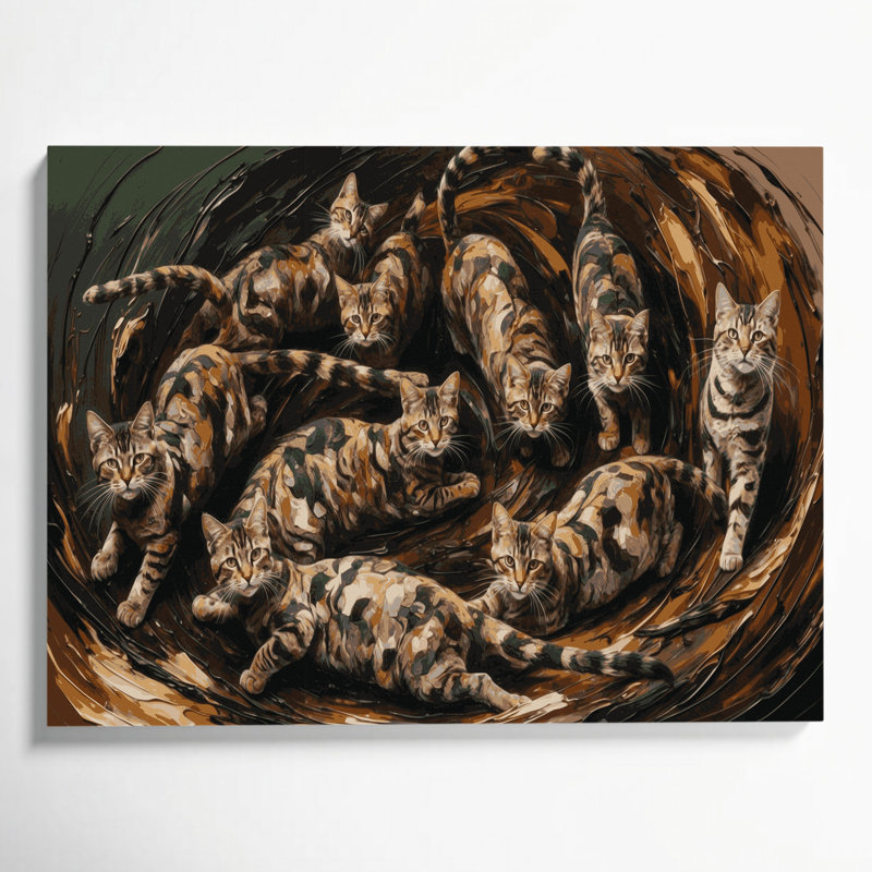 Cats Sokoke Brown, art mural sur toile, H 24 po x l 36 po
