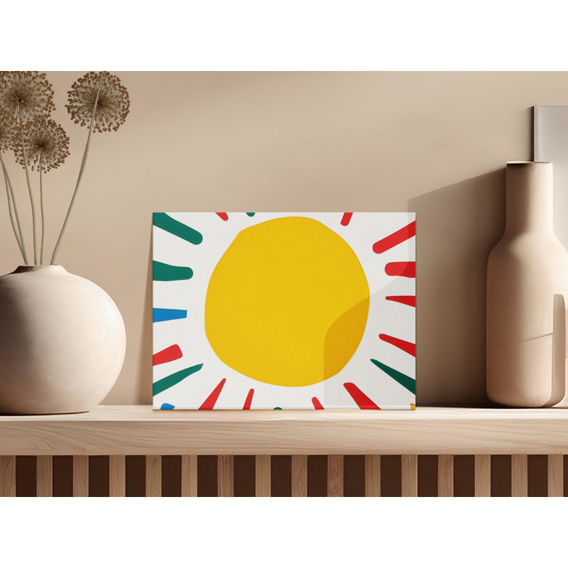 Sun Wall Art, Kids Room Decor, Sunshine Print, Bright Nursery Art, Modern Home Decor, Gift Idea, Wall Decor, Canvas Art