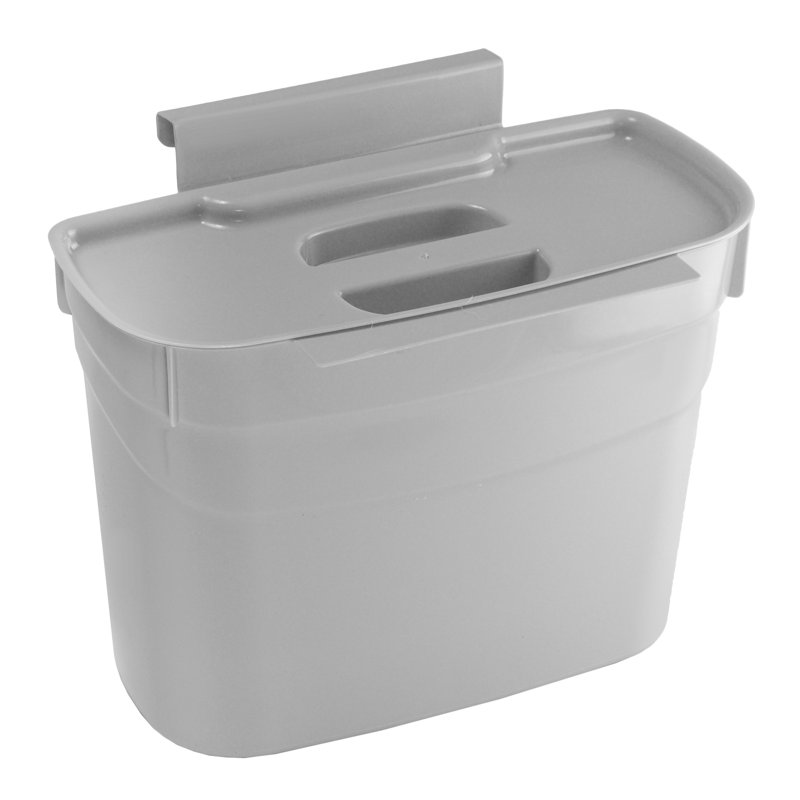 Poubelle de rangement multifonctionnelle 1 gallons suspendue, Gris