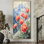 Reproduction d'art sur toile encadrée, "pivoines et pics d'été"