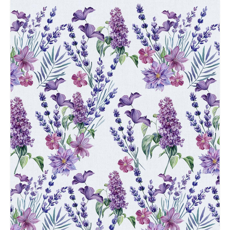 Lavande fleurs mauves, L 132 po x l 120 po