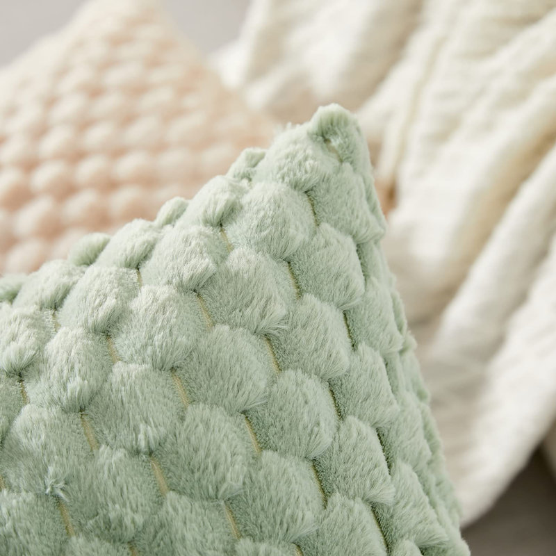 18x18 Set of 2 Decorative Throw Pillow Covers, Sage Green